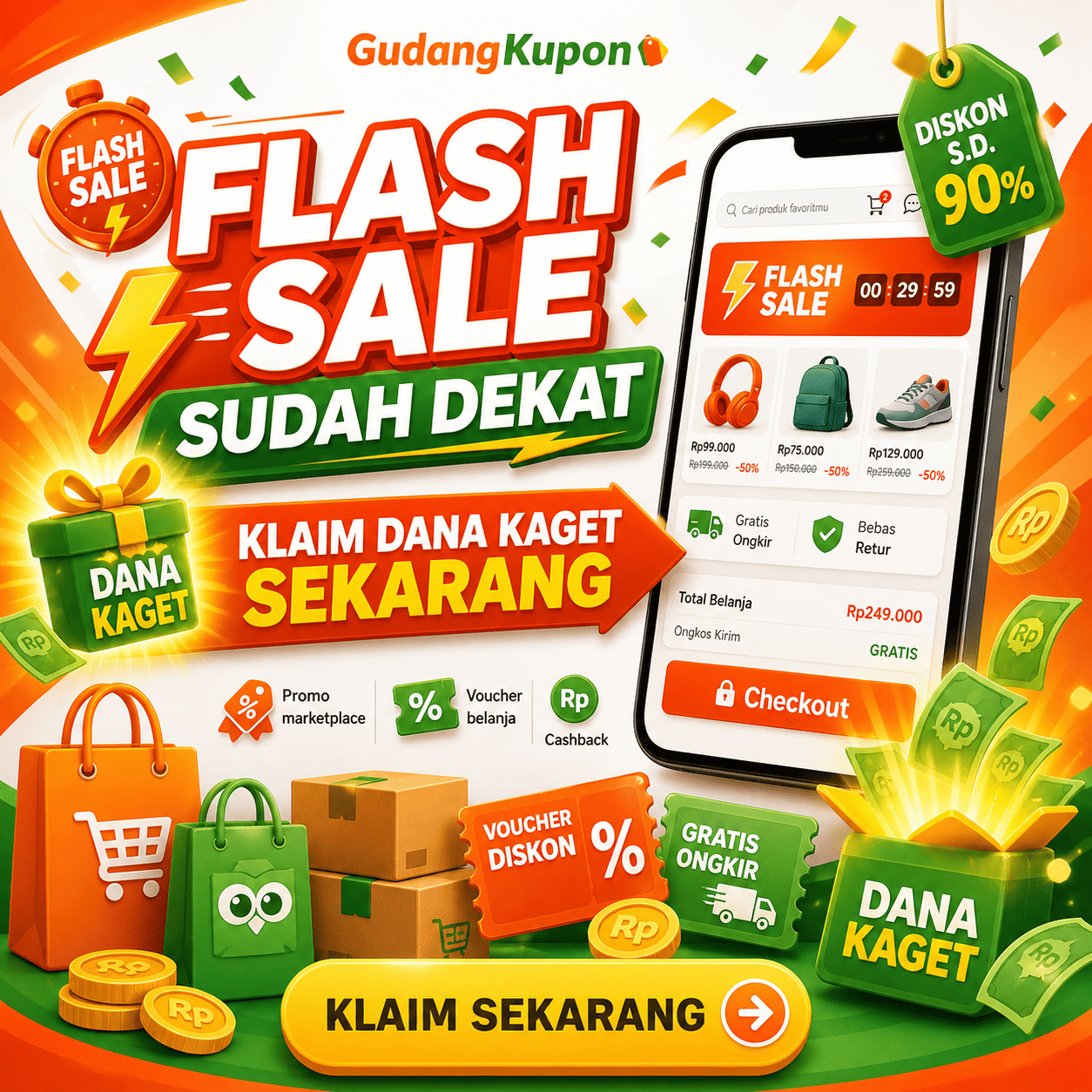 Flash Sale Sudah Dekat, Klaim Dana Kaget Sekarang!