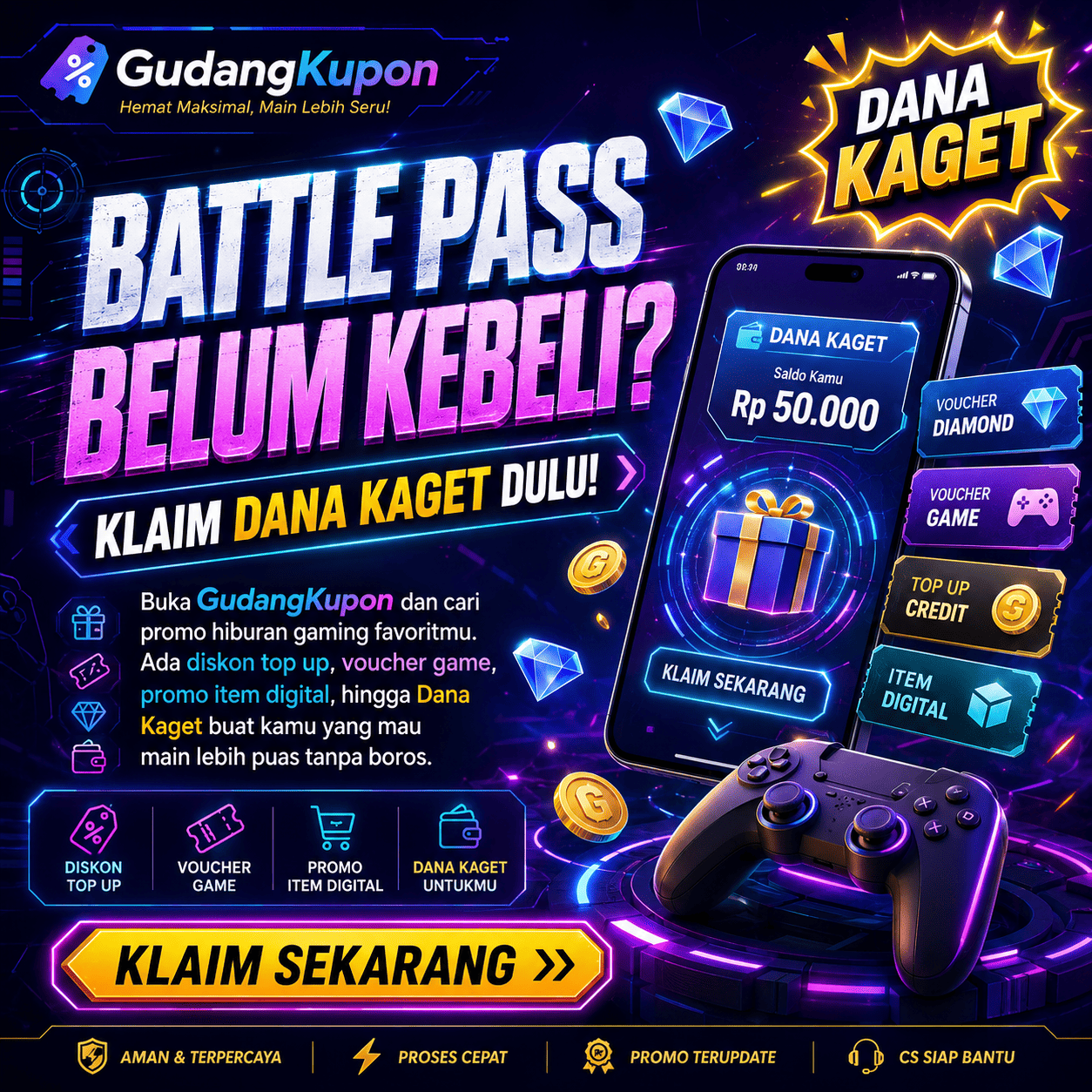 Battle Pass Belum Kebeli? Klaim Dana Kaget Dulu!